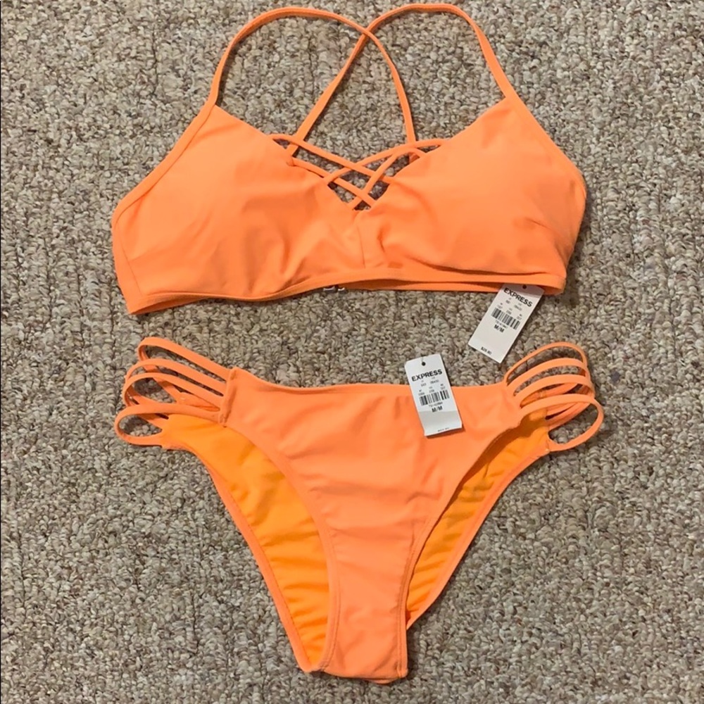 Neon orange Express bikini. New with tags